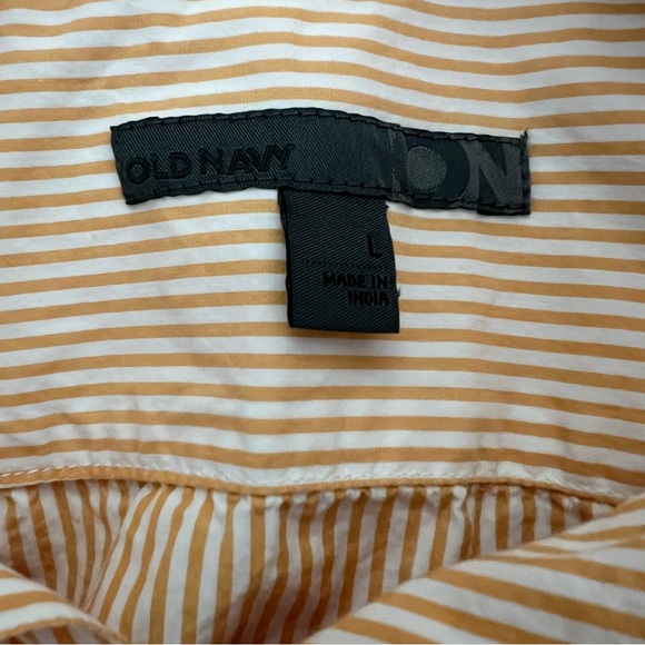 Old Navy Long Sleeve Button Up Stripped Shirt Men's Size Large - Picture 5 of 7